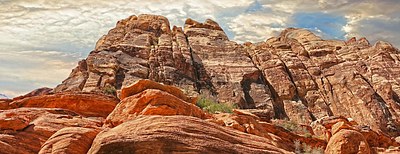 Red rock sandstone formations at Red Rock Canyon outside Las Vegas